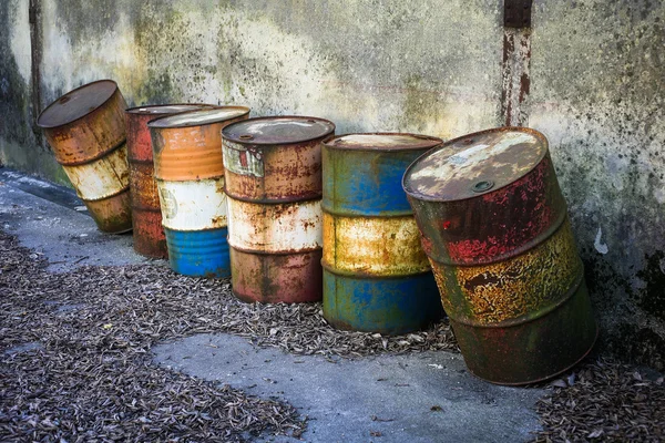 Old rusty barrels — Stock Photo, Image