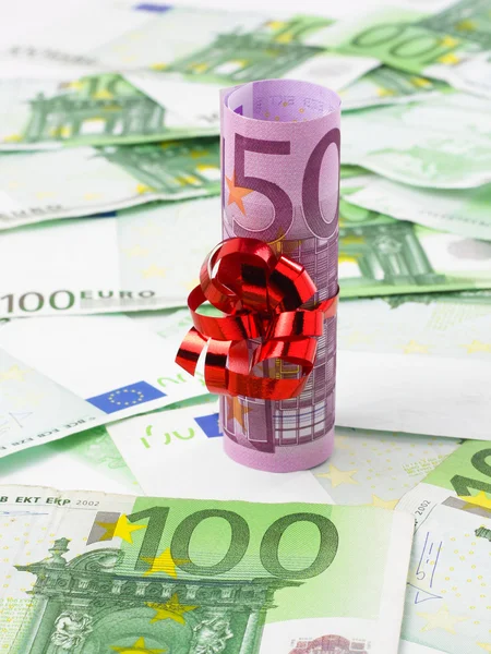 Many euro banknotes — Stock Photo, Image