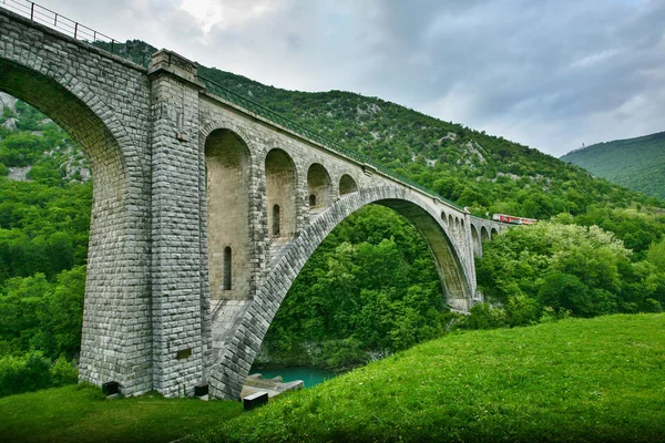 Solkan-Steinbrücke — Stockfoto