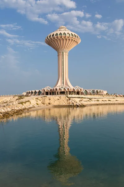 Turnul Apă Khobar Din Arabia Saudită Ora Aur — Fotografie, imagine de stoc