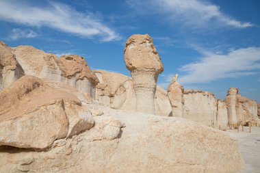 Doğu Suudi Arabistan 'daki El Karah Dağı turistik merkezi.