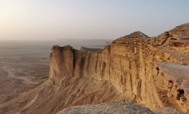 Edge of the World Jebel Fihrayn near Riyadh at sunset