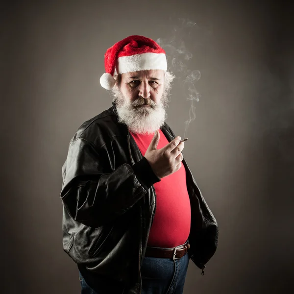 Grumpy badass Santa Claus — Stock Photo, Image