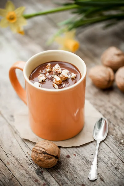 코코넛 밀크로 만든 코코아 음료 — 스톡 사진