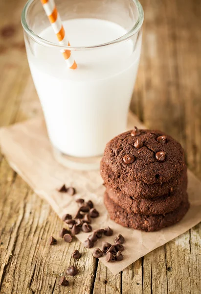 Double chocolate chip cookies — Stockfoto