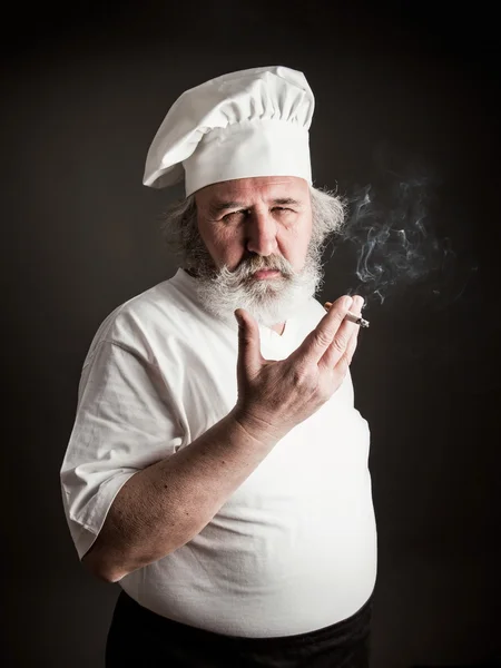 Grumpy old chef — Stock Photo, Image