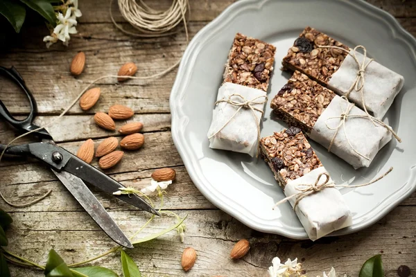 Barras de granola hechas en casa — Foto de Stock