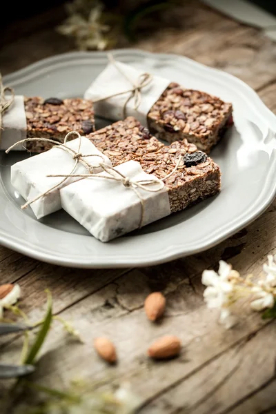 Σπιτικό granola μπαρ ενέργειας — Φωτογραφία Αρχείου