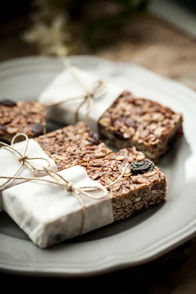 Σπιτικό granola μπαρ ενέργειας — Φωτογραφία Αρχείου