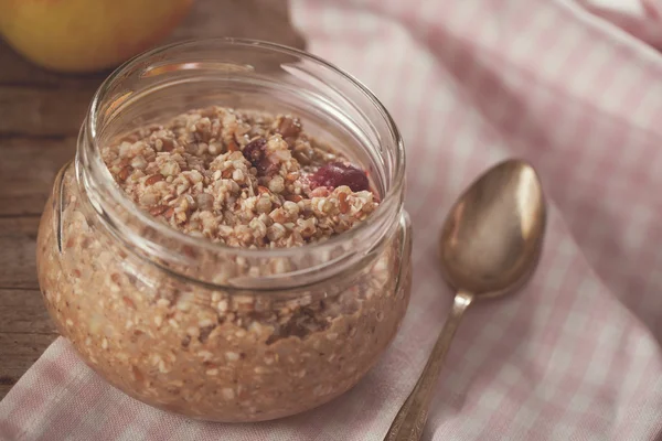 Vegan buckwheat porridge — Stock Photo, Image