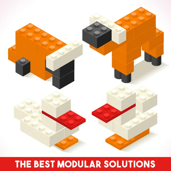 Toy Block Farm 01 Jocuri Isometric — Vector de stoc