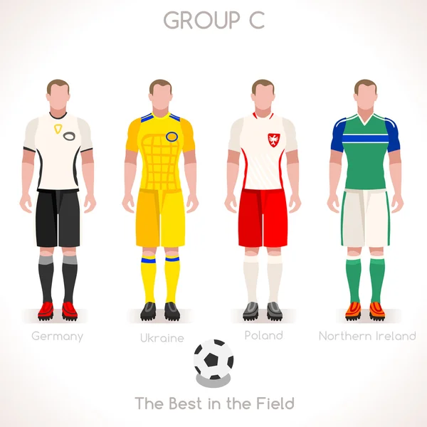 EURO 2016 Campeonato do GRUPO C —  Vetores de Stock