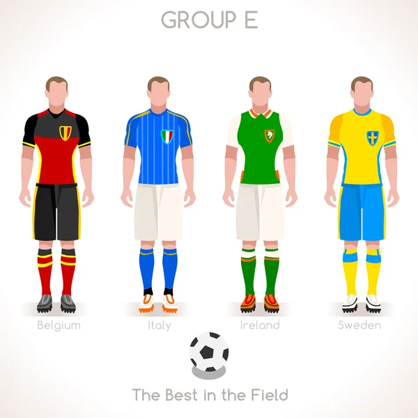 EURO 2016 GROUP E Campeonato — Vetor de Stock