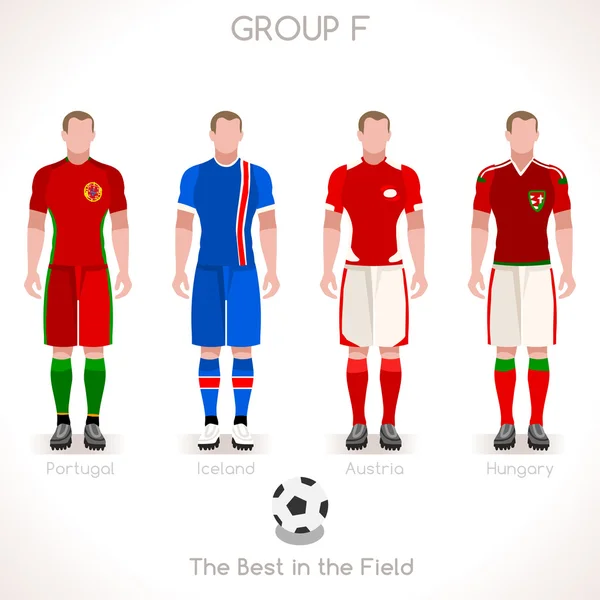 EURO 2016 GROUP F Championship — Vector de stock