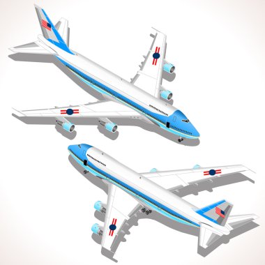 Boeing Aircraft Isometric Airplane clipart