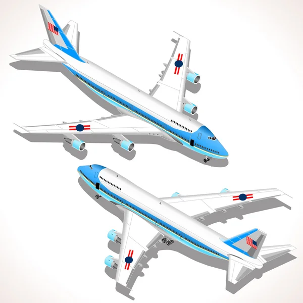 Boeing Aircraft Isometric Airplane — Stock Vector