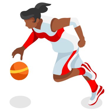 Olimpiyatlar Basketbolcu Atlet Yaz Oyunları Simge Set.3d İzometrik Siyah BasketbolCu Athlete.Amerika Birleşik Devletleri Amerika Birleşik Devletleri Spor Yarışması.Olimpiyatlar Spor Sepeti Infografik Basketbol Vektör İllüstrasyon.