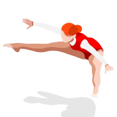 Olimpiyatlar Trampolining Jimnastik Yaz Oyunları Simge Seti.3d Izometrik Jimnastik.Spor Şampiyonası Uluslararası Yarışması.Olimpiyatlar Spor Infografik Jimnastik Vektör İllüstrasyon