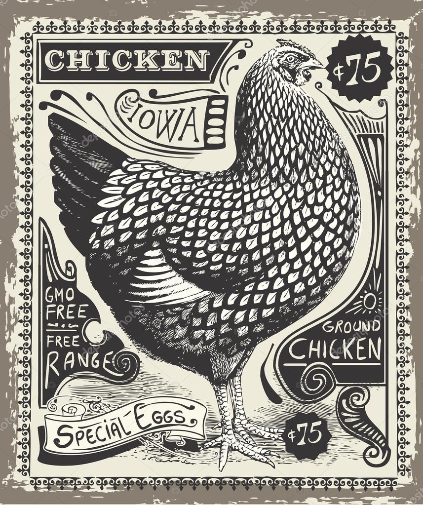Vintage Poultry and Eggs Advertising Page
