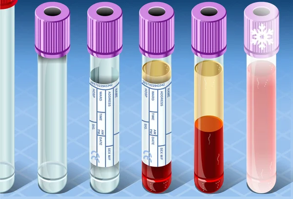 Set completo per test di biochimica isometrica — Vettoriale Stock