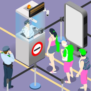 Havaalanı Duty insanlar sıra