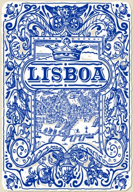 Geleneksel çini azulejos Lisboa, Portekiz