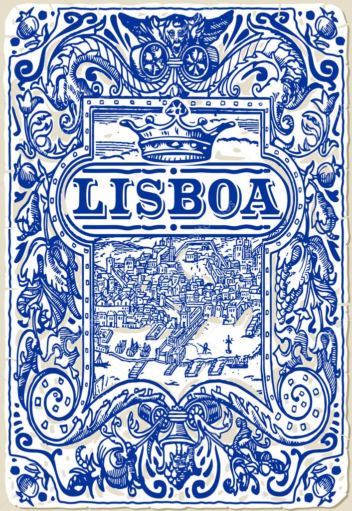 Traditional tiles azulejos Lisboa, Portugal