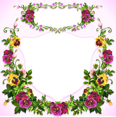 Watercolor Pansy Bouquet Label