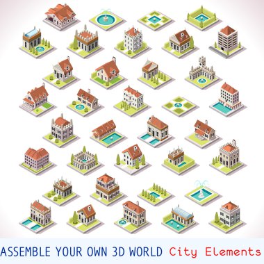 Game Set 03 Building Isometric