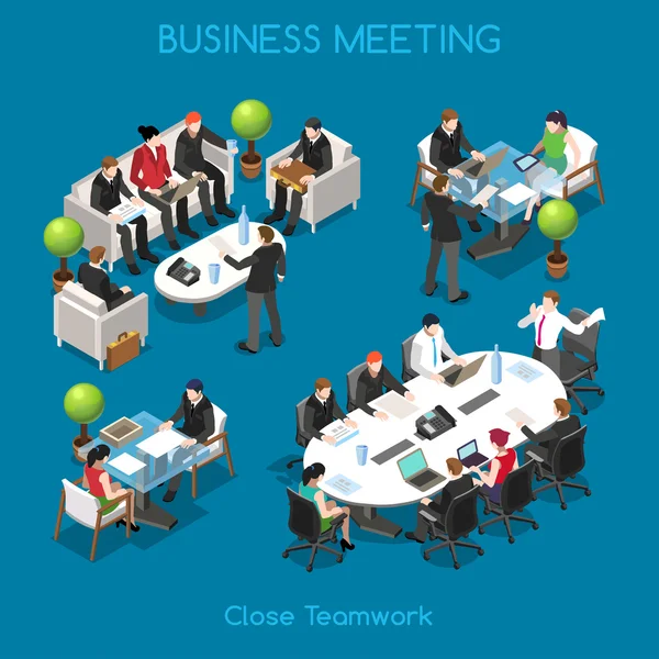 Business 01 People Isometric Stock Illustration