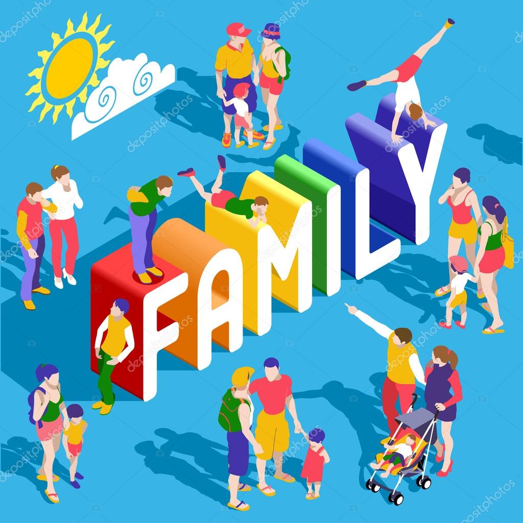 Rainbow Family People Isometric Stock Vector Image by ©aurielaki 82154514