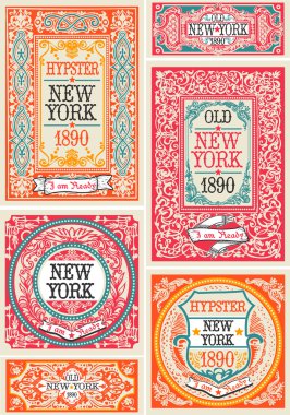 Hipster Labels 01 Vintage 2D