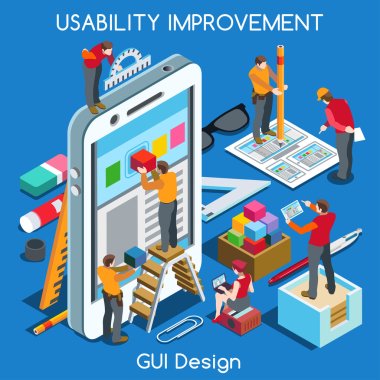 GUI design 02 People Isometric clipart