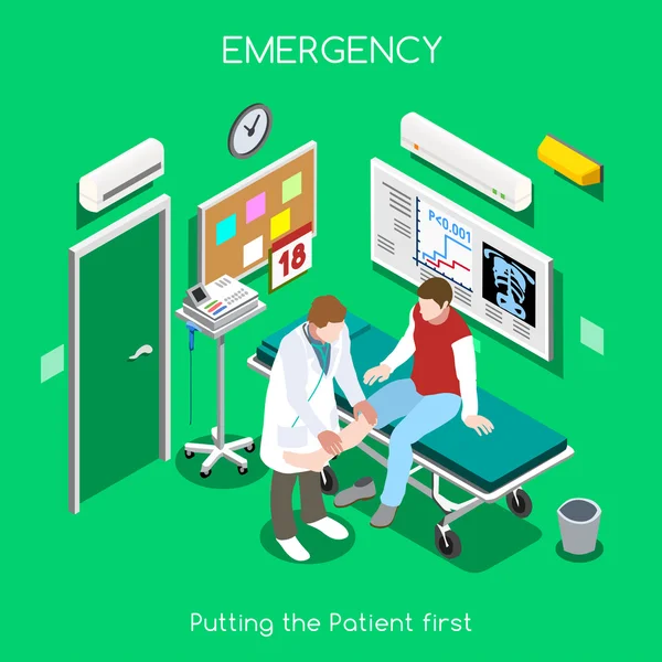 Hospital 05 People Isometric — Wektor stockowy