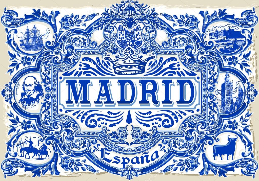 Madrid Azulejos 01 Vintage 2D