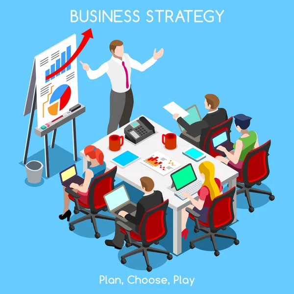 Business 07 Personnes Isometric — Image vectorielle