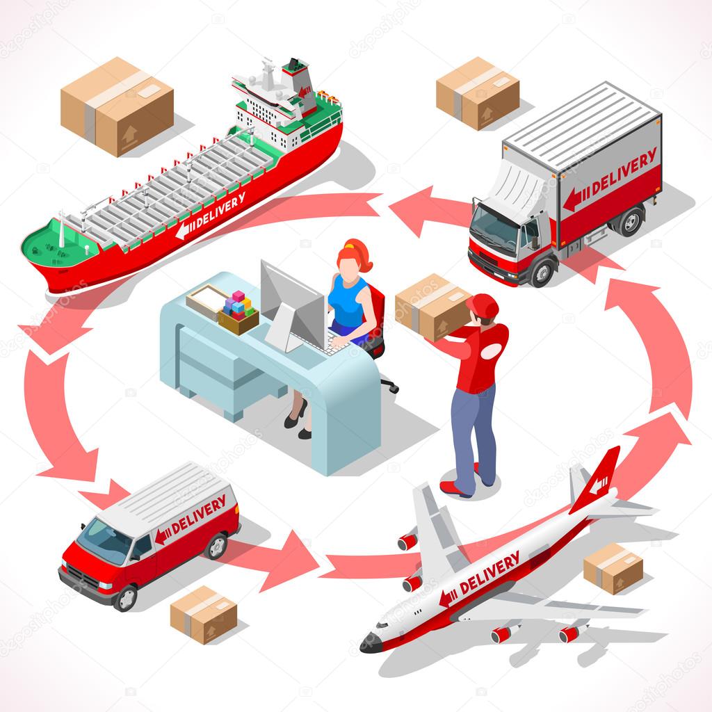 Delivery 02 Infographic Isometric
