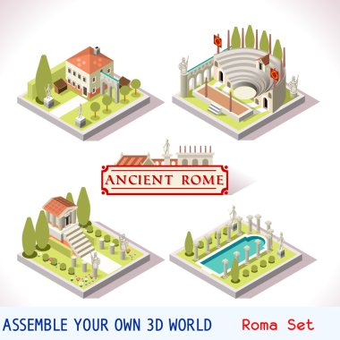 Roman 01 Tiles Isometric