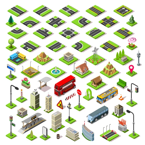 City Map Set 01 Tiles Isometric