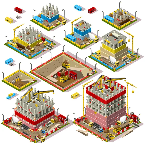 City Map Set 04 Tiles Isometric — Διανυσματικό Αρχείο