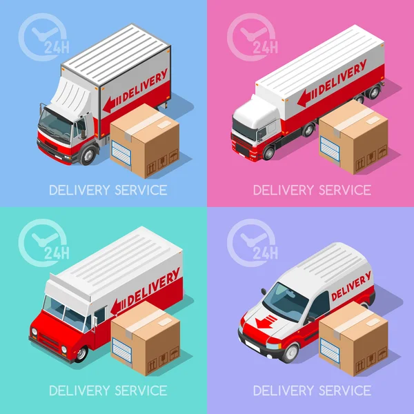 Delivery 07 Infographic Isometric — Stok Vektör