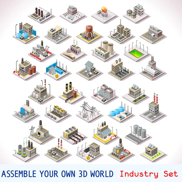 Game Set 05 Building Isometric — Stock Vector