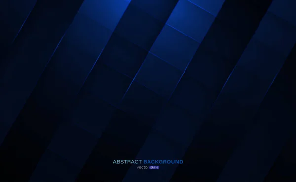 Geometric Abstract Background Dark Blue Sliced Surface Vector Illustration - Stok Vektor