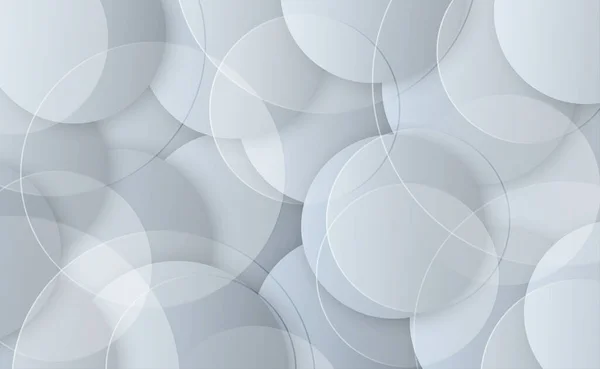 Color Blanco Gris Geométrico Con Líneas Círculo Fondo Abstracto Ilustración — Vector de stock
