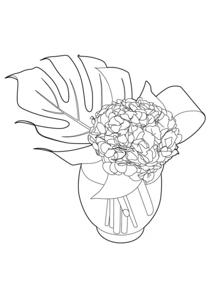 Vektorillustration Eines Blumenarrangements Eps Datei — Stockvektor