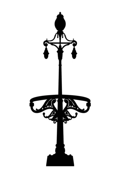 Zeichnung Einer Alten Stehlampe Eps Datei — Stockvektor