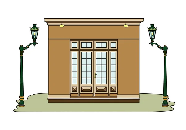 Ilustración Vectorial Una Fachada Tienda Archivo Eps — Vector de stock