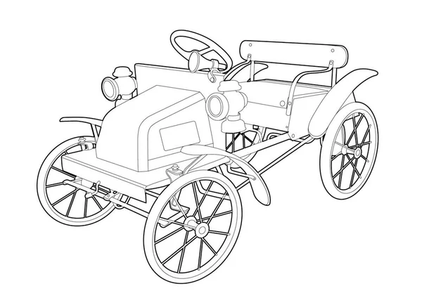 Illustration Vectorielle Une Vieille Voiture Fichier Eps — Image vectorielle