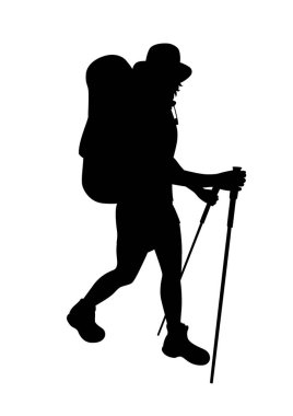 Kırsalda yürüyen bir kadın, EPS 10 dosyası