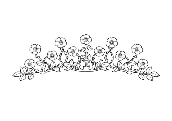 Vectorillustratie Van Een Decoratieve Bloemen Element Eps Bestand — Stockvector